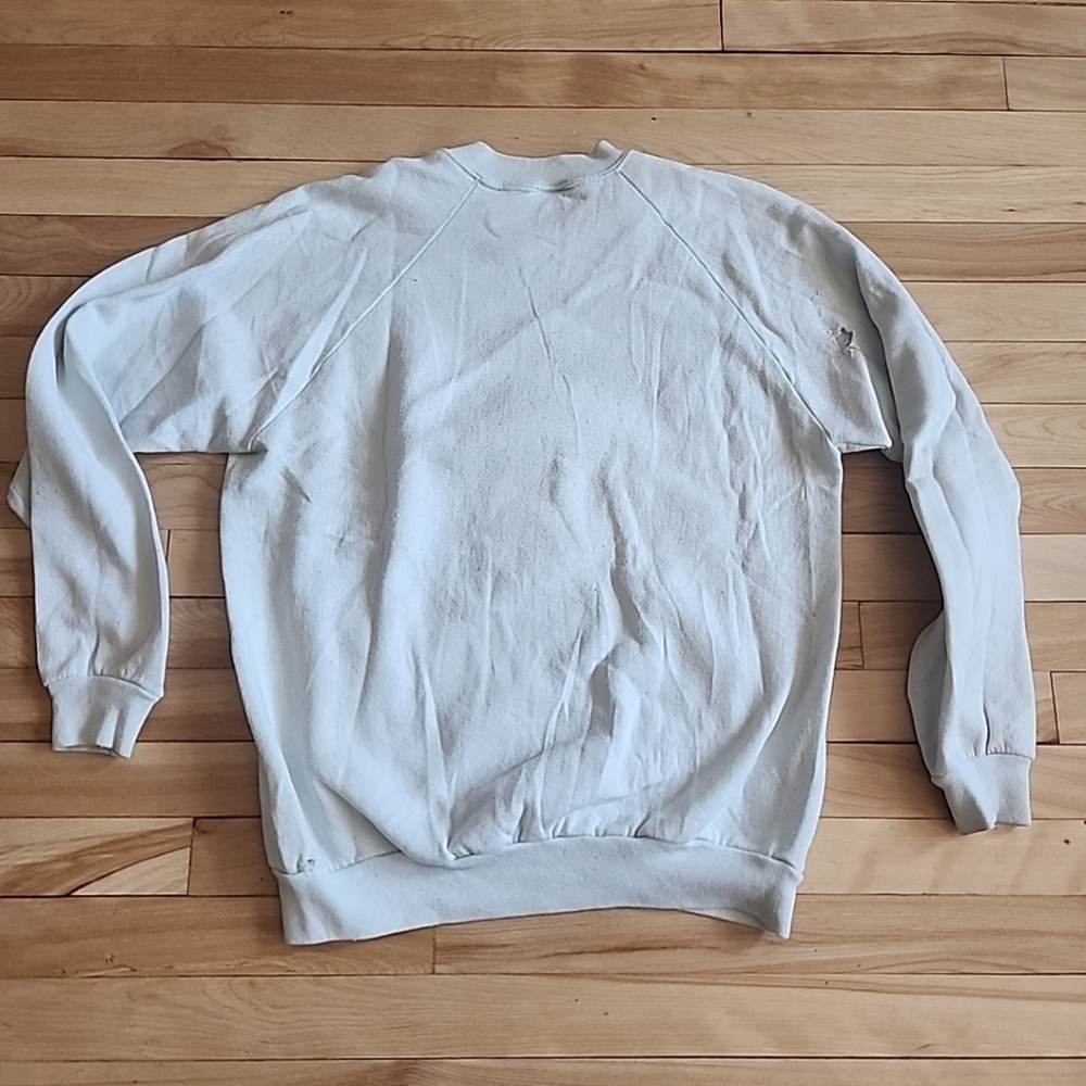 White Graphic Sweatshirt with Cartoon Print - Picture 10 of 13
